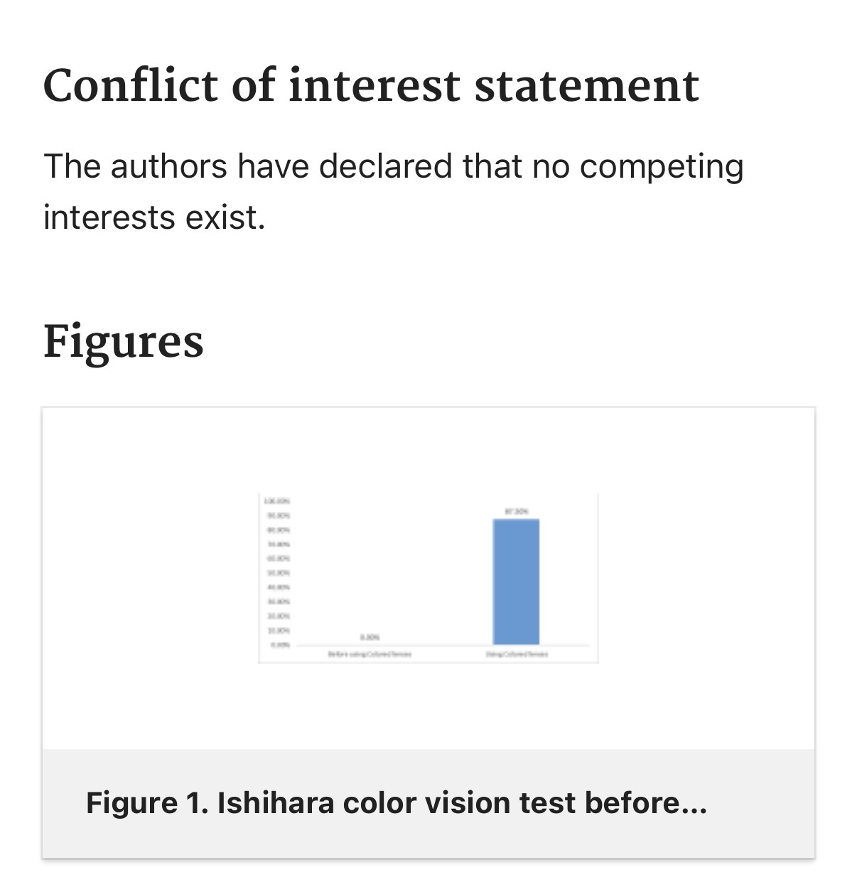 Color vision testing with Chromagen lenses